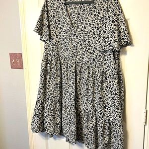 Flowy lined babydoll dress
